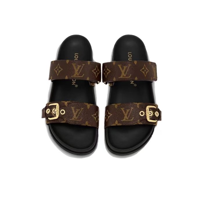 Louis Vuitton LV Bom Dia Fashion Flat Flip-flops Slide Sandal (Perfect Replica) - Image 2