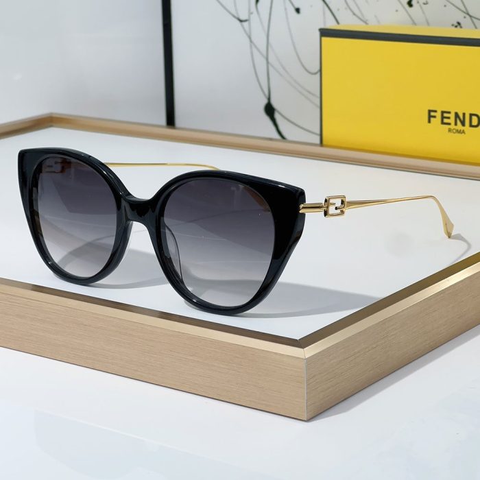 Fendi Thin-framed Sheet Metal on The Sides Sunglasses Top quality (Perfect Replica) - Image 5