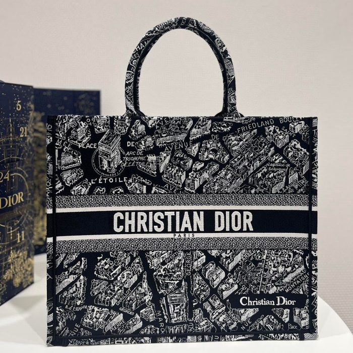 DIOR Book Tote Paris Map Bags(Perfect Replica) - Image 10