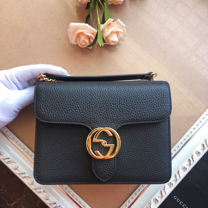 Gucci Litchi Pattern Crossbody Bag(Perfect Replica)