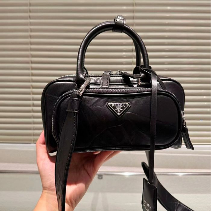 Prada Retro Leather Multi Pocket Handbag(Perfect Replica)