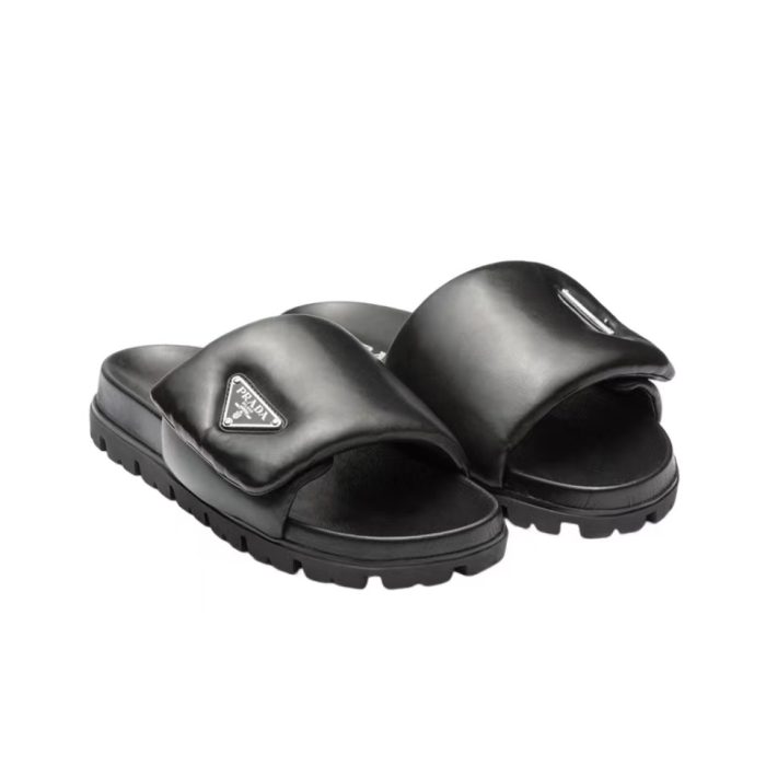 Prada Leather Platform Sandals Slide Sandal (Perfect Replica) - Image 2