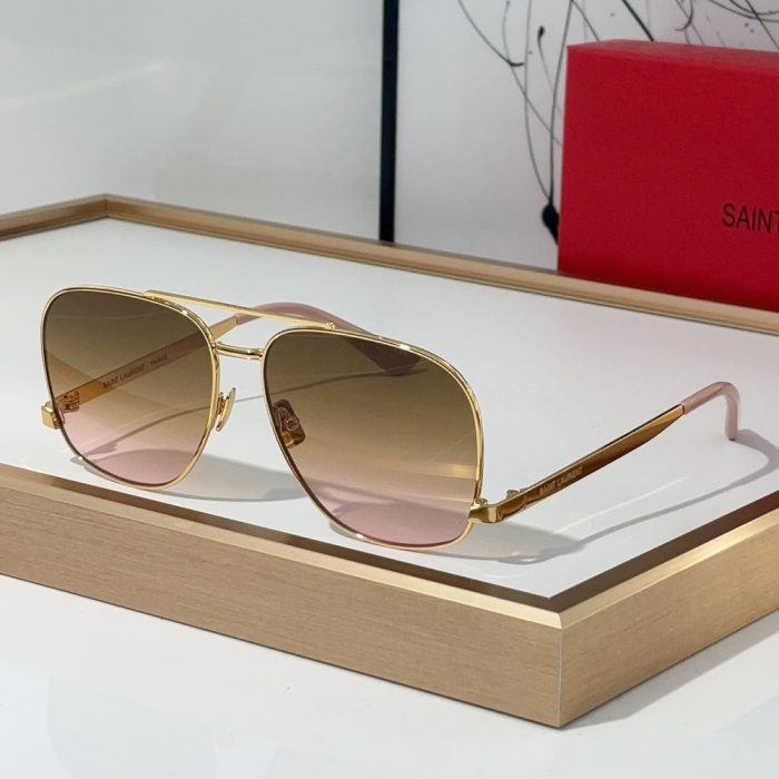 Saint Laurent YSL Metal Oval Sunglasses Top Quality(Perfect Replica) - Image 4