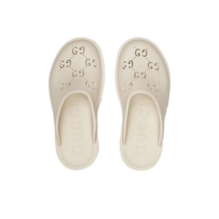 Gucci Shoes Hollow Double G Rubber Thick Slide Sandal (Perfect Replica) - Image 3