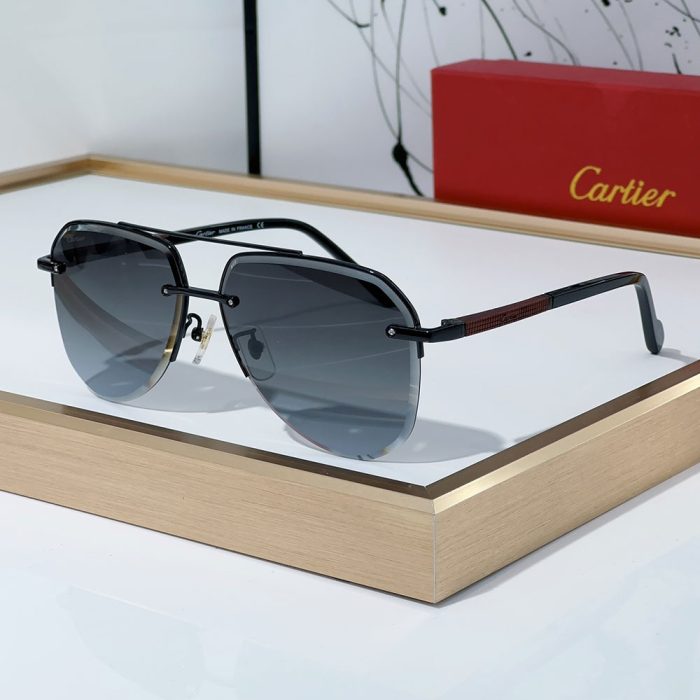 Cartier Color Matching Metal irregularity Sunglasses Top quality (Perfect Replica) - Image 5