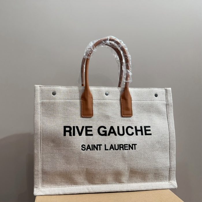 Saint Laurent YSL Rive Gauche canvas tote bag (Perfect Replica) - Image 5