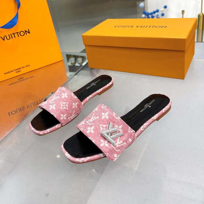 Louis Vuitton LV Flat Flat Flip-flops Slide Sandal (Perfect Replica) - Image 6