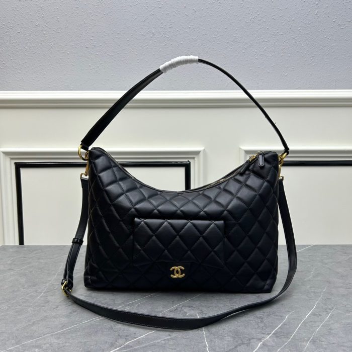 Chanel Hobo Calf Leather Shoulder Bag Handbag (Perfect Replica)