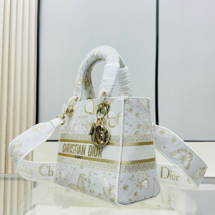 Dior The LADY D-LITE Bag MM-Butterfly Zodiac - Image 6