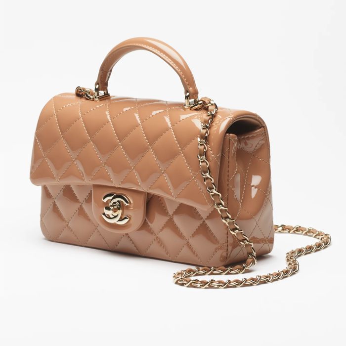 Chanel Mini Classic Handbag With Top Handle - Image 2