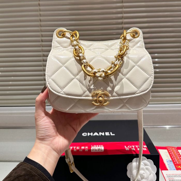 Chanel Small CC Crumpled Calfskin Wavy Hobo crossbody bag (Perfect Replica)