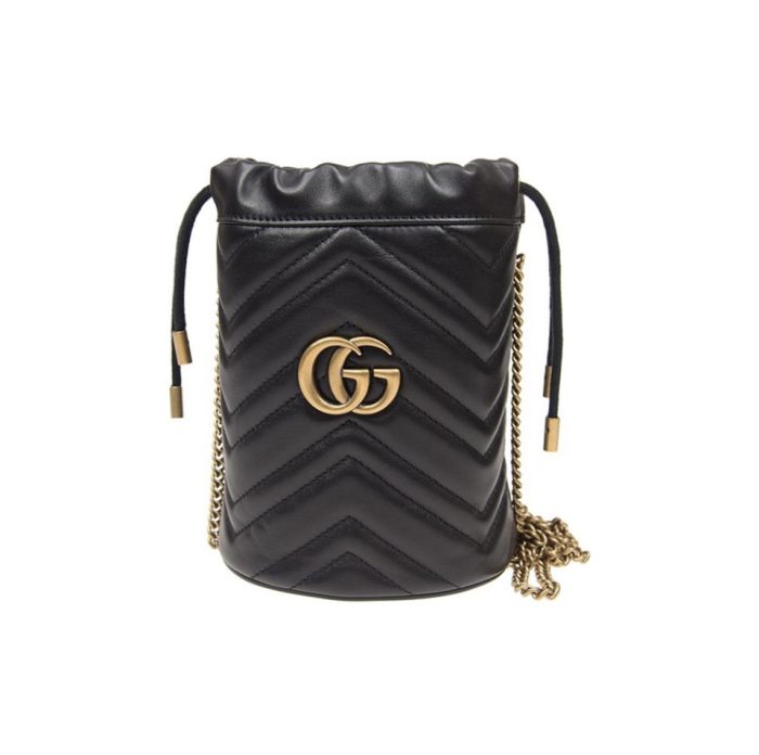 Gucci Marmont Drawstring Leather Bucket Bag(Perfect Replica) - Image 2