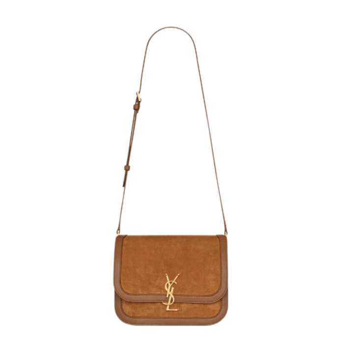 Saint Laurent YSL Brown Solferino Medium Suede Shoulder Bag (Replica) - Image 2