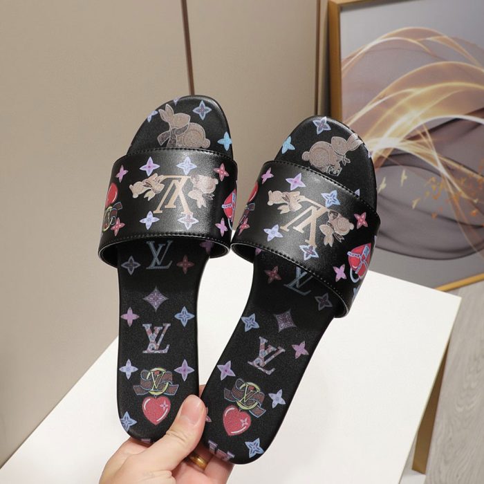 Louis Vuitton LV Cute Bunny Flats Slide Sandal (Perfect Replica)