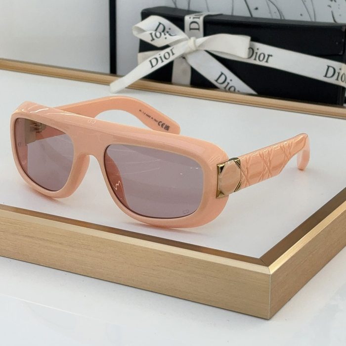 Dior Classic Logo Decorated Mirror Leg Acetate sunglasses Top quality (Perfect Replica) - Image 4