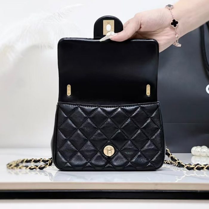 Chanel 24P Mini Square Black (Replica) - Image 4