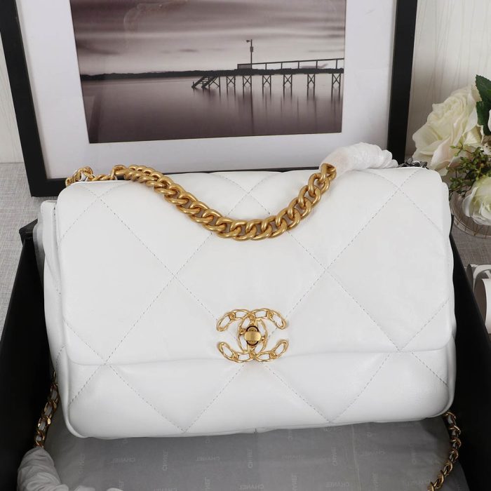 CHANEL 19 Flap Bag Small&Medium Chain Strap Shoulder Bag (Perfect Replica) - Image 4