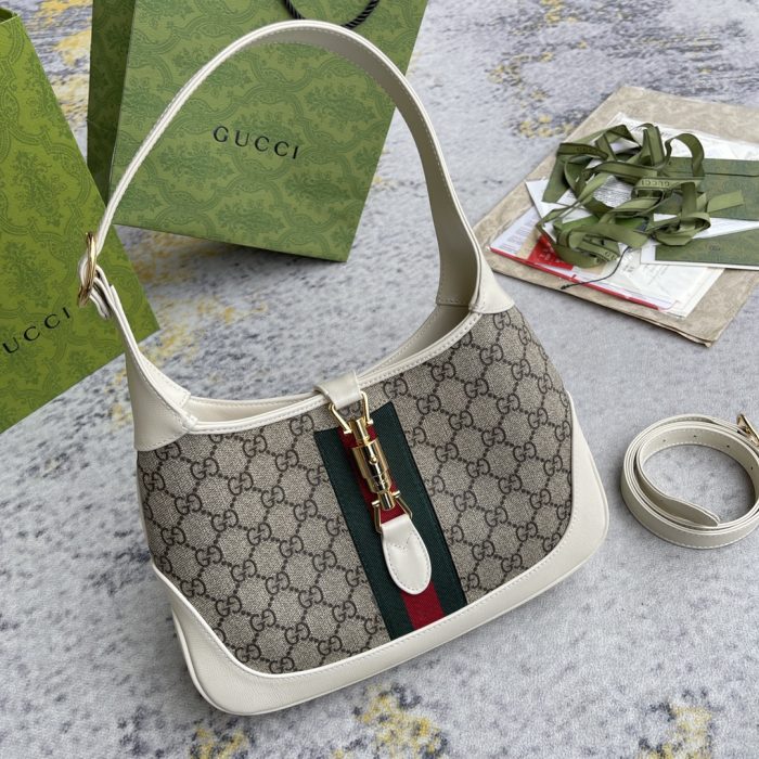 Gucci Jackie 1961 Canvas&Leather Shoulder Bags(Perfect Replica) - Image 8