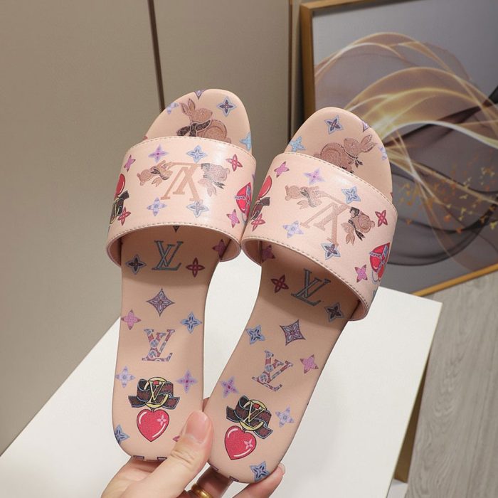 Louis Vuitton LV Cute Bunny Flats Slide Sandal (Perfect Replica) - Image 4