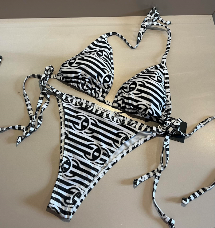 Chanel Zebra Print Two-piece Swimsuit Swimwear(Perfect Replica)