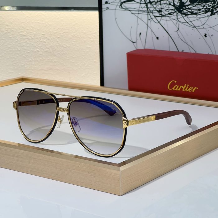 Cartier Aviator Metal Sunglasses Top quality (Perfect Replica) - Image 6