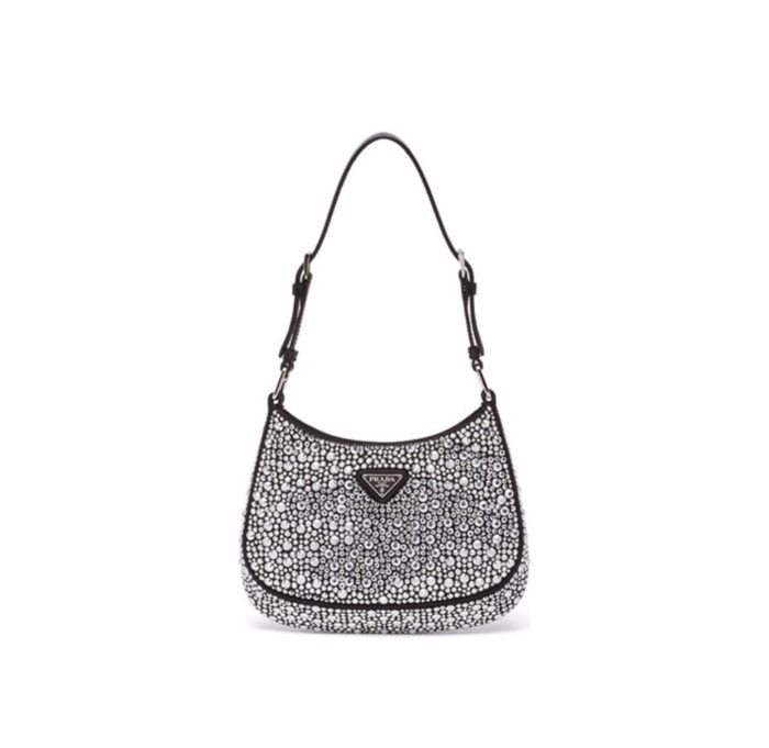 Prada Cleo Leather diamond Shoulder Bag Handbag(Perfect Replica) - Image 2