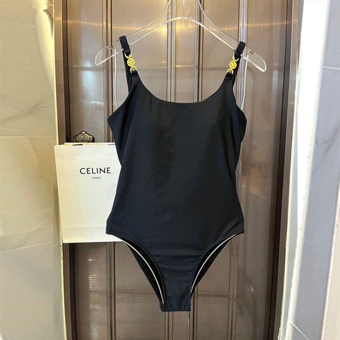 Versace One-piece Swimsuit With Skinny Straps Swimwear(Perfect Replica)