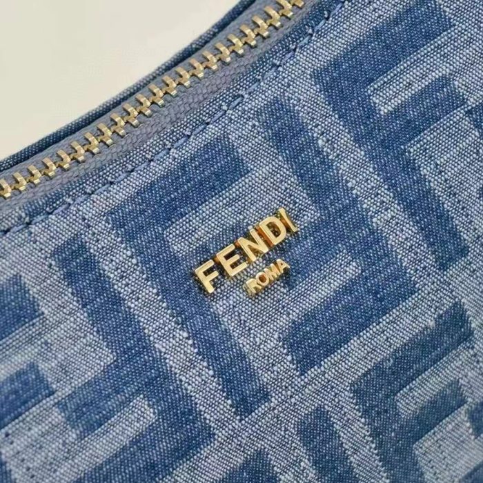 Fendi Fendessence Light blue FF denim fabric bag (Perfect Replica) - Image 6