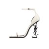 White glossy-Black Heel