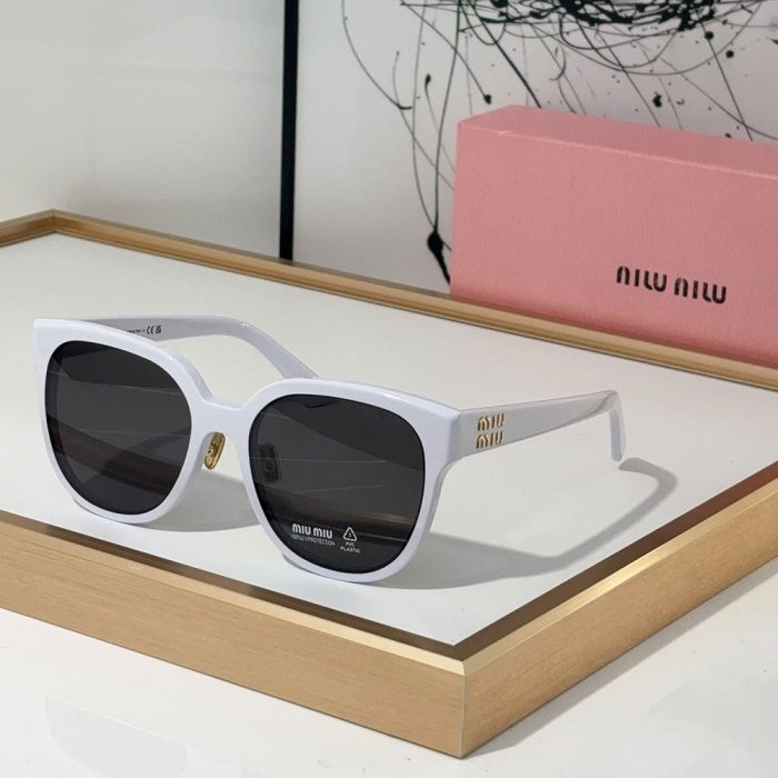 MIU MIU Mirror leg logo irregular shaped Sunglasses Top quality (Perfect Replica)