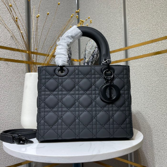 Dior The LADY DIOR Medium Bag-Matte cowhide leather(Perfect Replica)