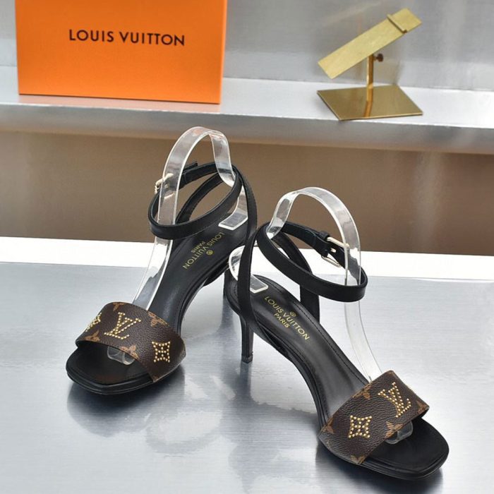 Louis Vuitton LV Leather Pin Buckle Slide Sandal (Perfect Replica) - Image 3