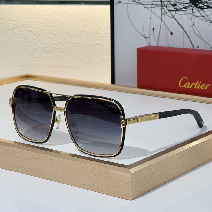 Cartier Metal Side Color Matching Aviator Sunglasses Top quality (Perfect Replica) - Image 7