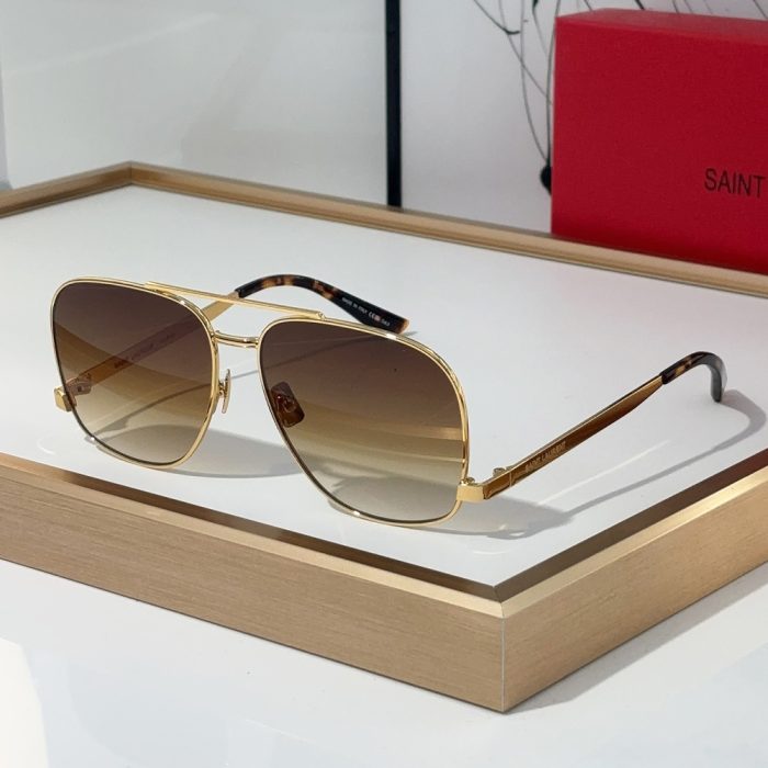 Saint Laurent YSL Metal Oval Sunglasses Top Quality(Perfect Replica) - Image 3