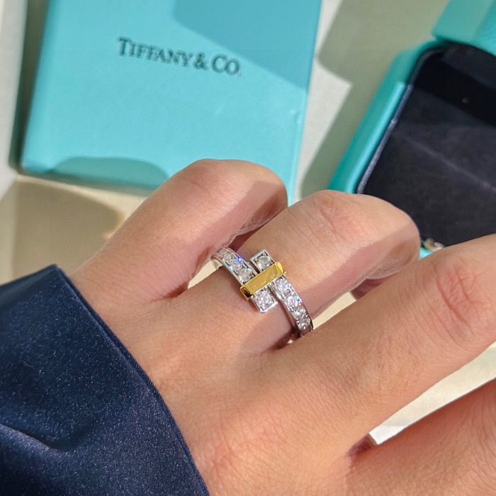 Tiffany rings crossover bicolor 6/7/8/9(Perfect Replica) - Image 2