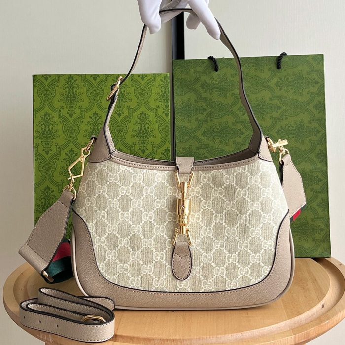 Gucci Jackie 1961 Canvas&Leather Shoulder Bags(Perfect Replica) - Image 10