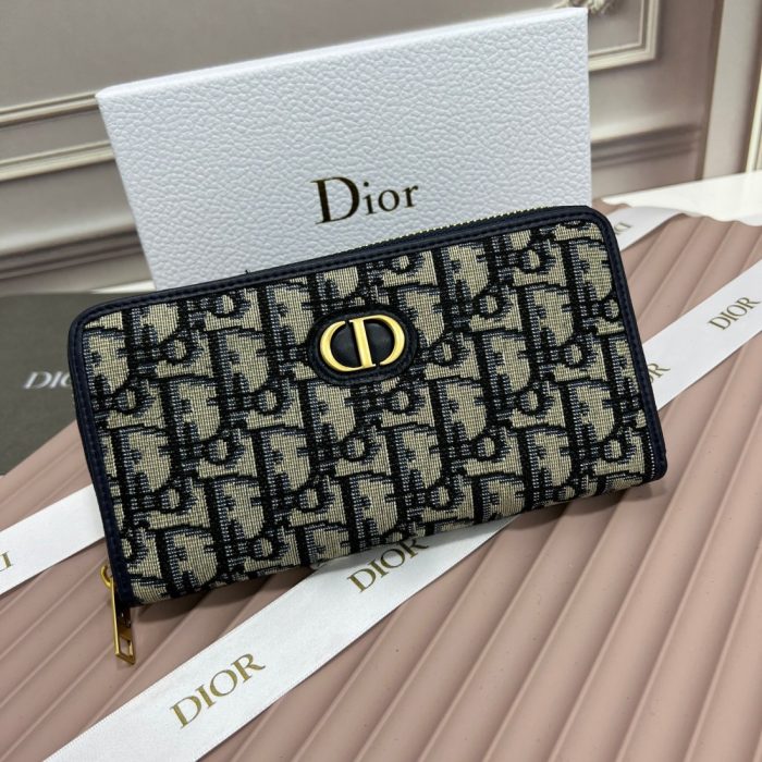 Dior Long Zippered Wallet(Perfect Replica)