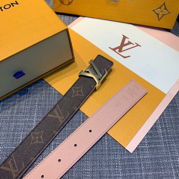 Lv Litchi Pattern Women's Belt 30MM - Image 2