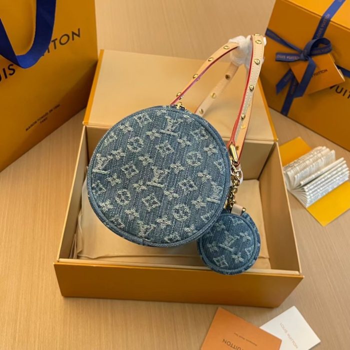 Louis Vuitton LV PAPILLON Denim Handbag(Perfect Replica) - Image 4