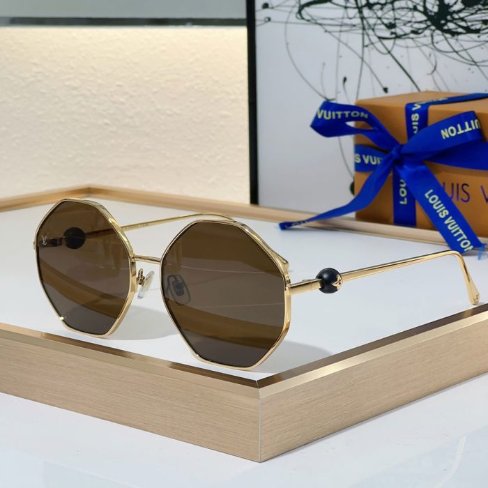 Louis Vuitton LV Lrregular Shape Fashion Sunglasses Top quality (Perfect Replica) - Image 4