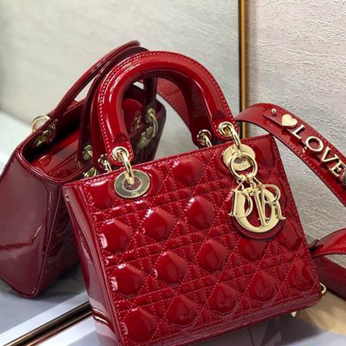 Dior Small Lady Bag - Lacquered Calfskin (Perfect Replica) - Image 9