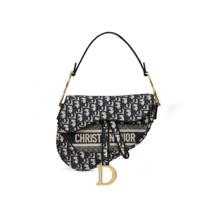 Dior SADDLE Bag Oblique Embroidered (Perfect Replica)