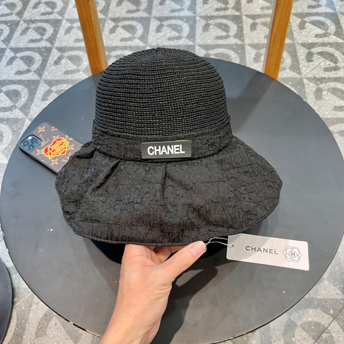 Chanel Knitted Breathable Bow Basin Hat Sunhat (Perfect Replica)