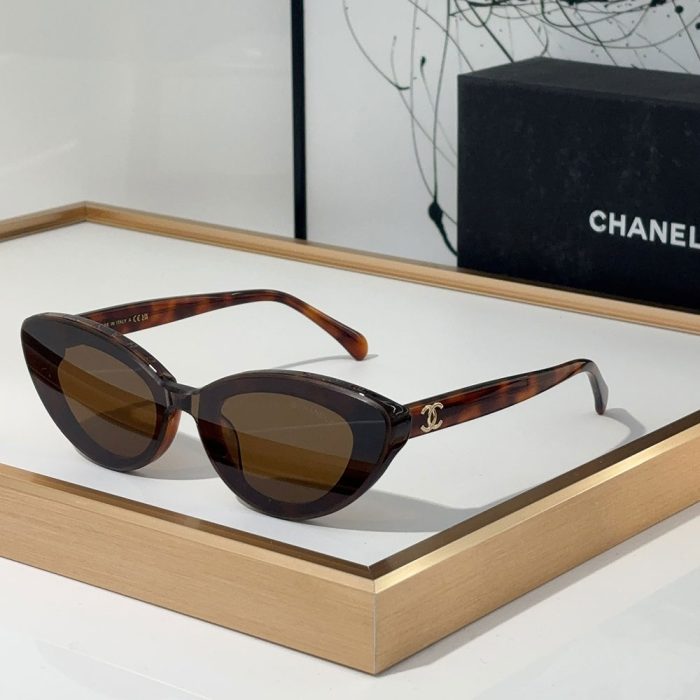 Chanel Mirror leg Logo Cat-eye Sunglasses Top quality (Perfect Replica) - Image 2