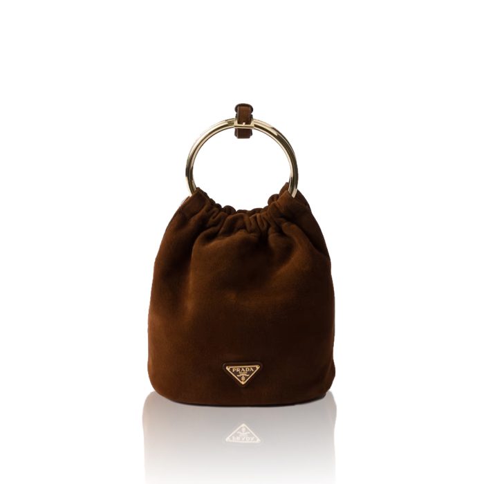 Prada Brown Suede Mini Bag(Replica) - Image 2