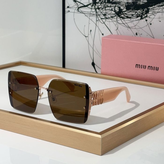 MIU MIU Mirror leg Logo Decoration Sunglasses Top quality (Perfect Replica) - Image 5