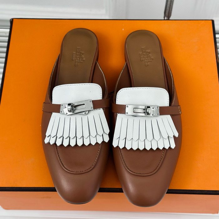 Hermes Oz Leather is Comfortable Sandals Slide£¨Perfect Replica£© - Image 3