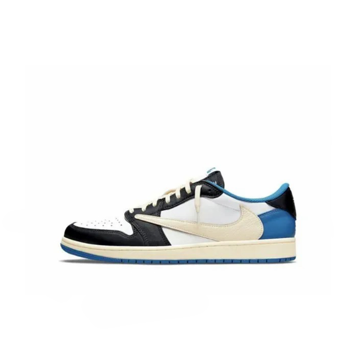 Travis Scott x Fragment x Jordan 1   (ilit ary Blue  (Perfect Replica) - Image 2