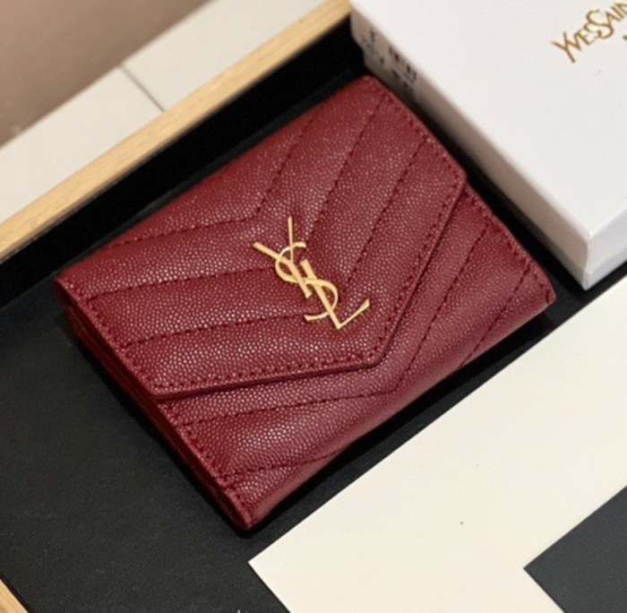 Saint Laurent YSL Classic Button Card Holder & Coin Wallet (Perfect Replica) - Image 3