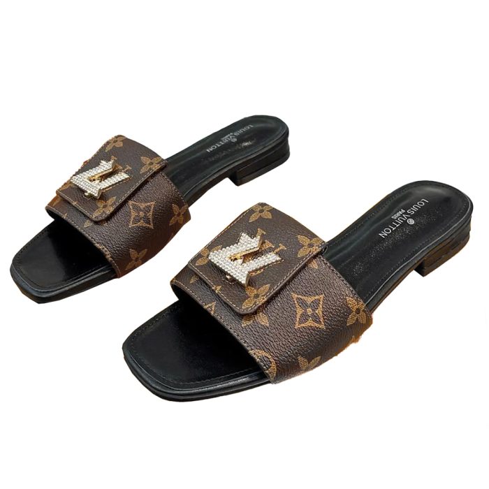 Louis Vuitton LV Comfortable Leather Flip-fFops Slide Sandal (Perfect Replica) - Image 2